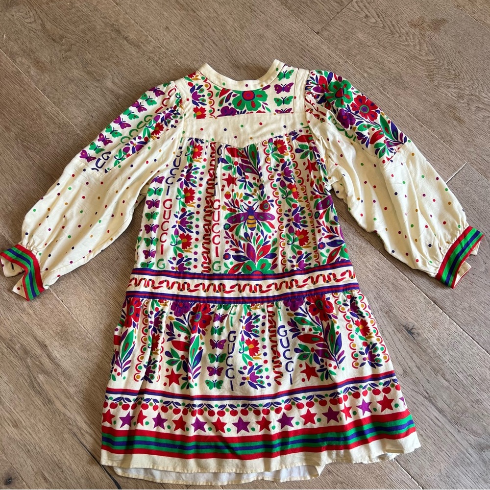 Gucci floral garden printed dress